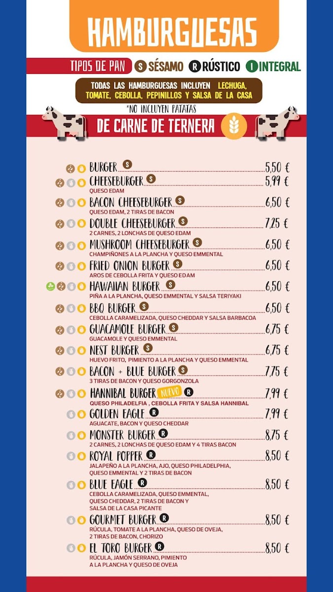 Menu Blue Eagle Burgers-1